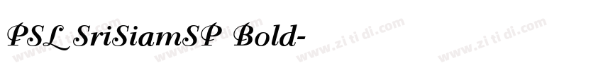 PSL SriSiamSP Bold字体转换